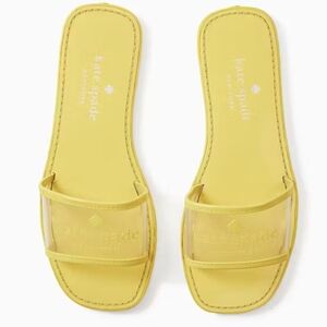 Kate Spade Lemon Yellow Slide Sandals
